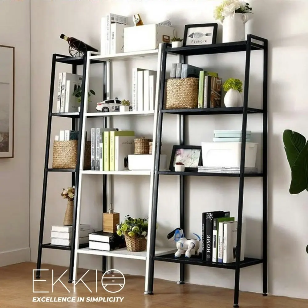 Ekkio 4 Tier Ladder Shelf (Black)