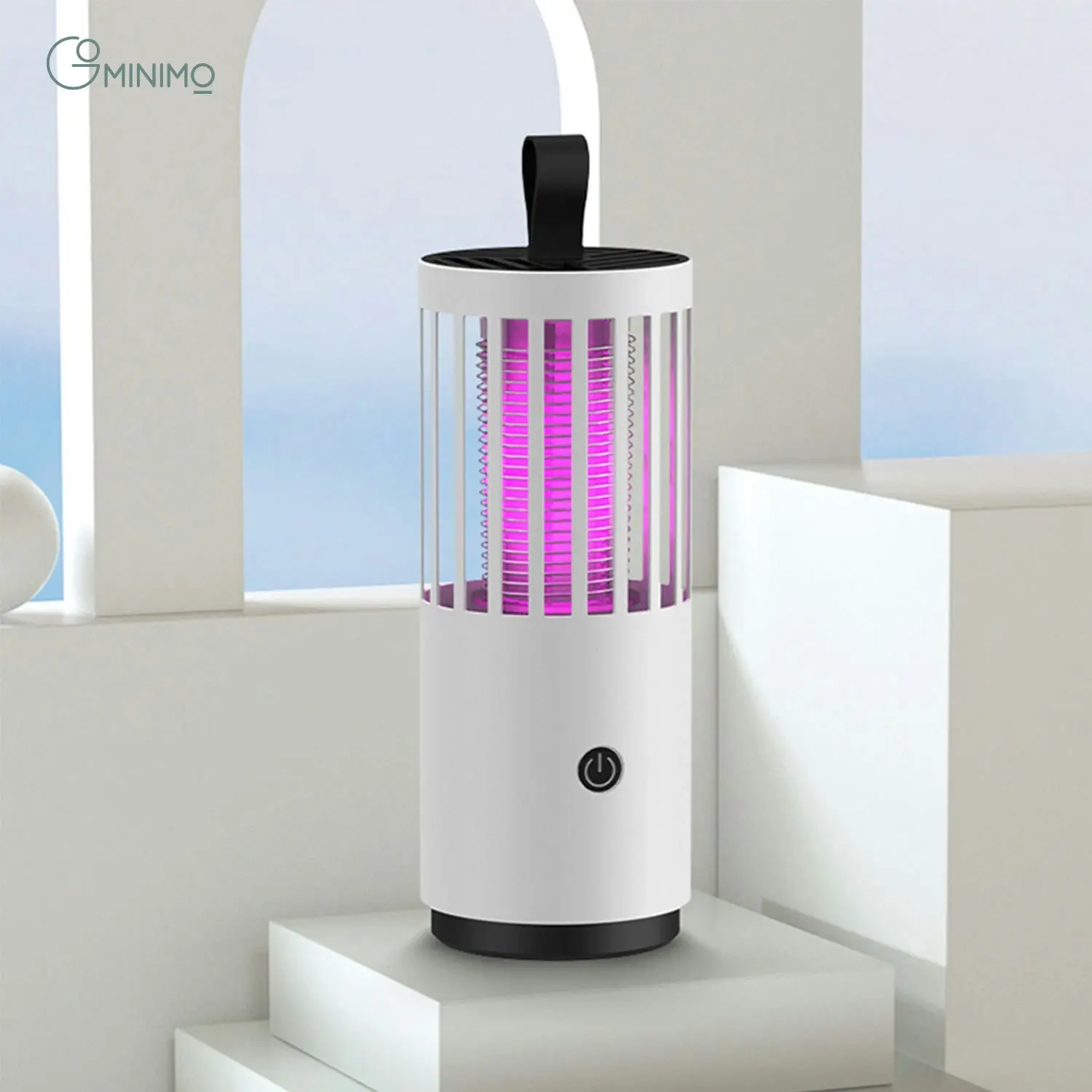 Gominimo Mosquito Killer Lamp with 360-Degree Portable Rechargeable White