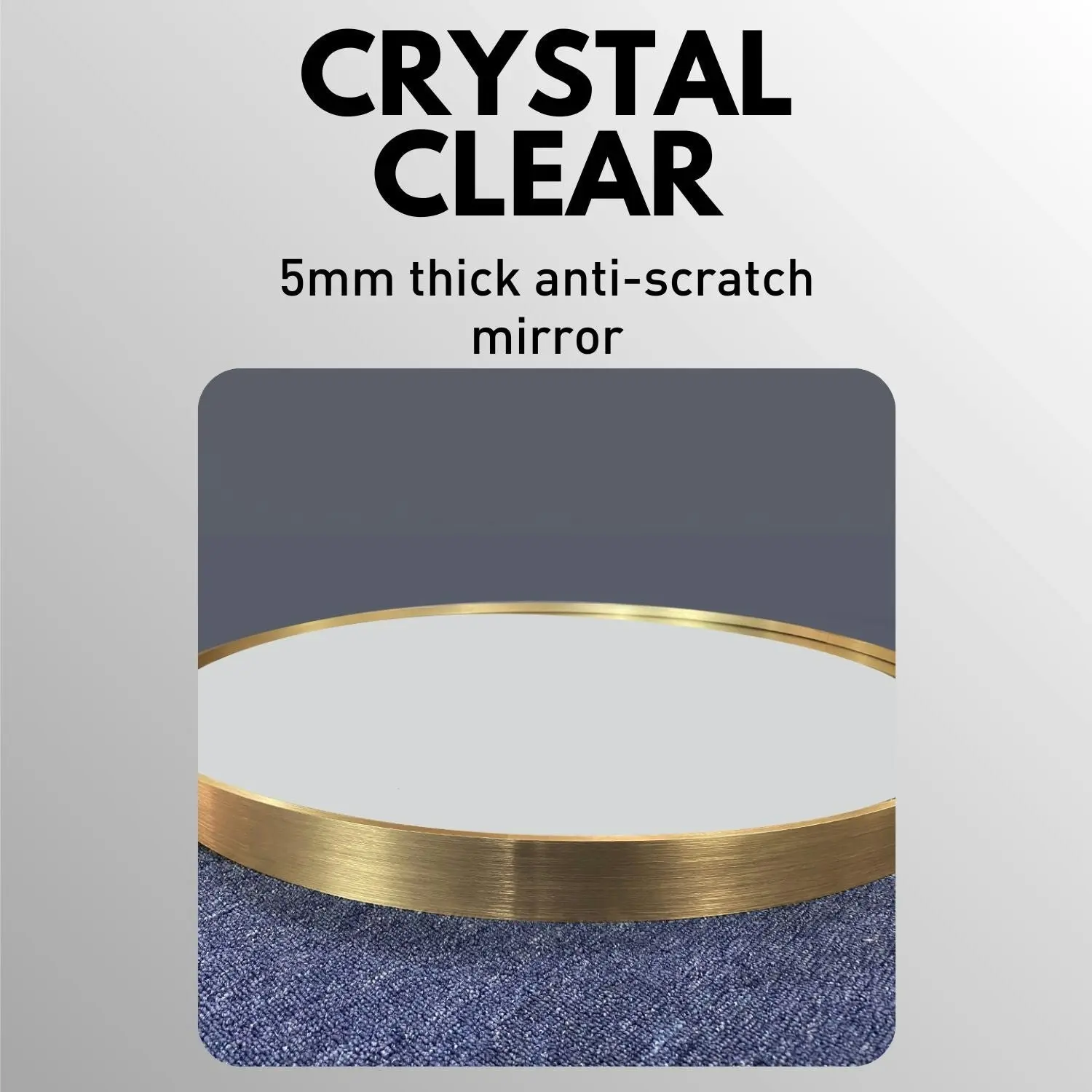 Ekkio 60cm Gold Round Aluminium Wall Mirror