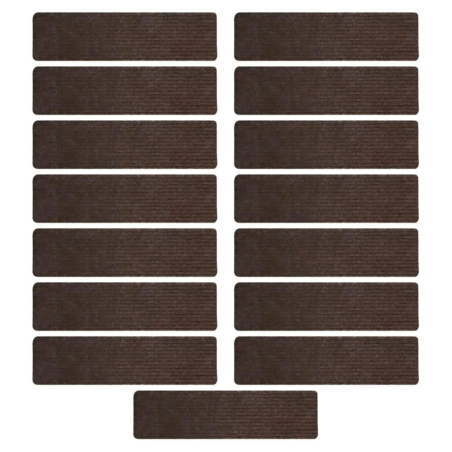 15pcs Gominimo Indoor Non Slip Rugs Carpet Stair Treads - Brown