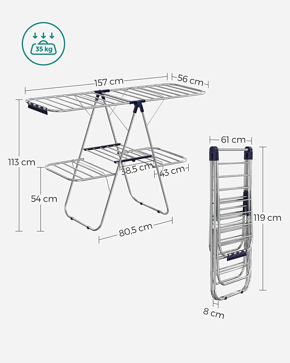 SONGMICS Airer Clothes Rack