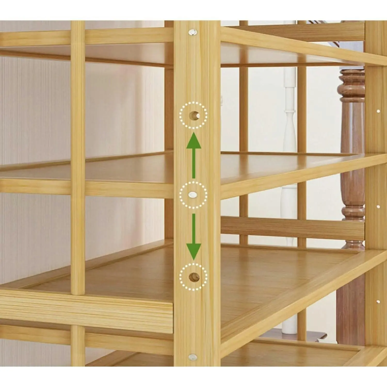 Ekkio 10-Tiers Bamboo Shoe Rack