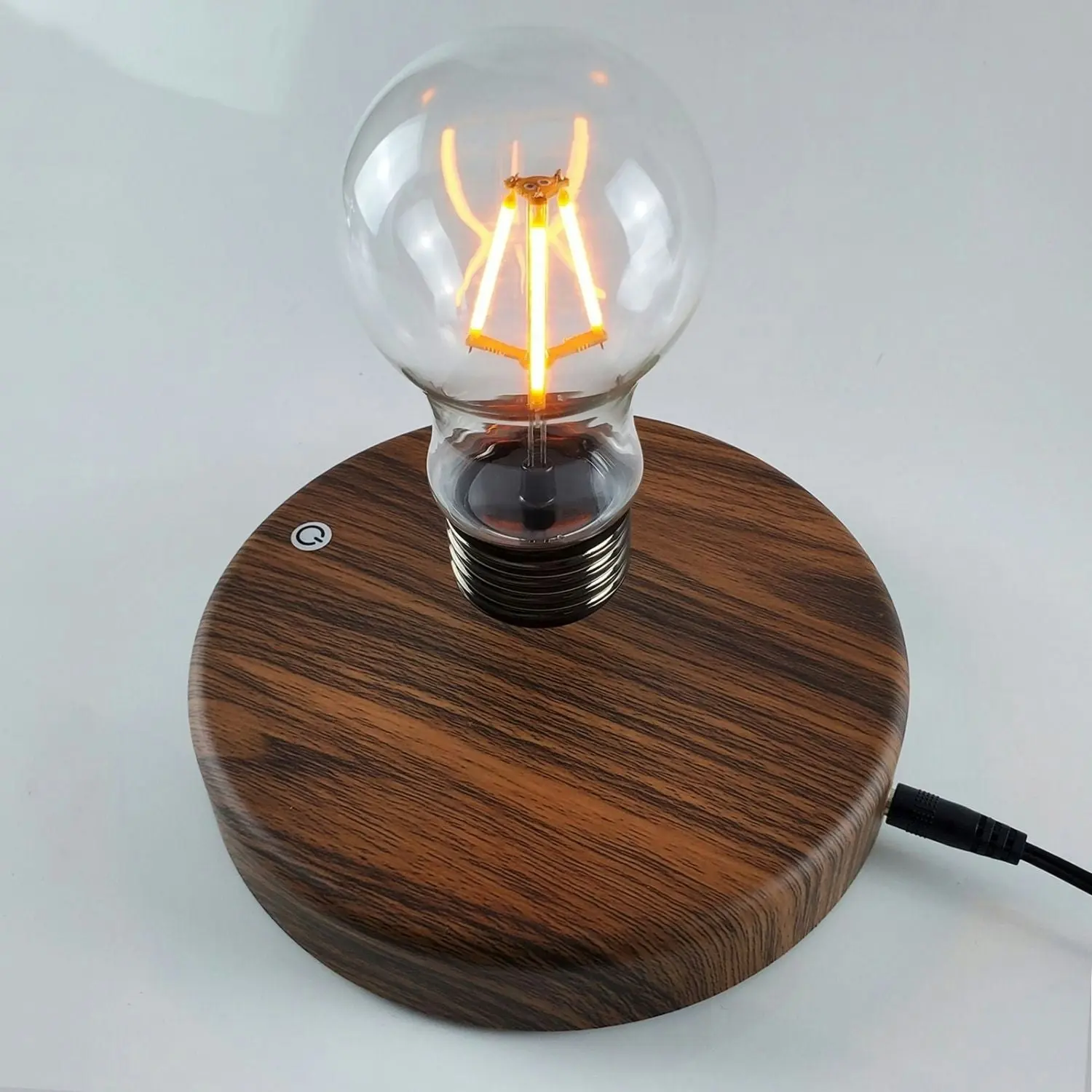 Gominimo Magnetic Floating Levitating Light Bulb with Wooden Base