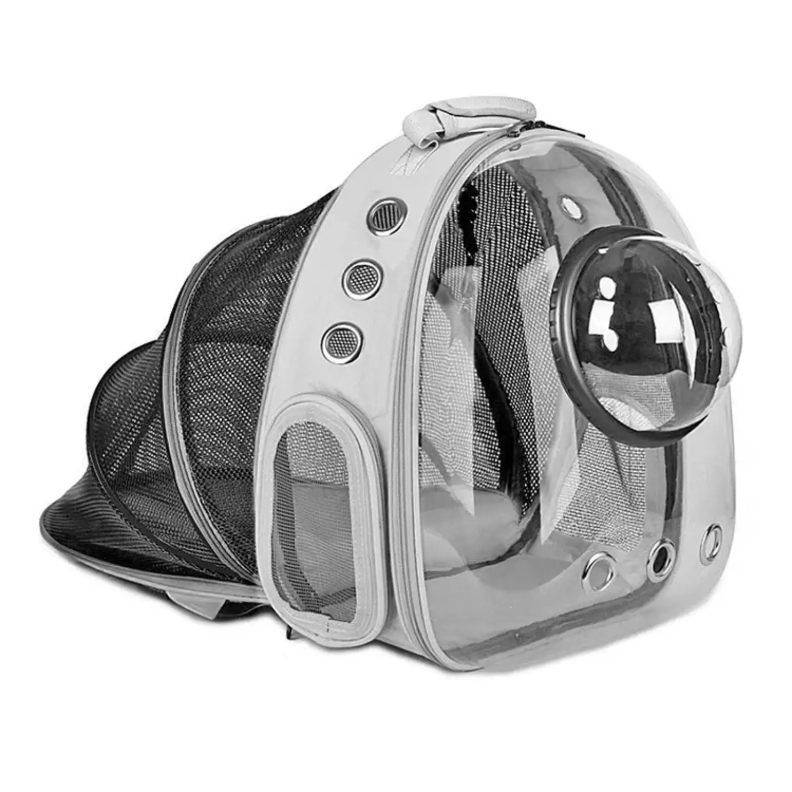 Floofi Expandable Space Capsule Backpack Pet Cat Puppy Bag (Grey)