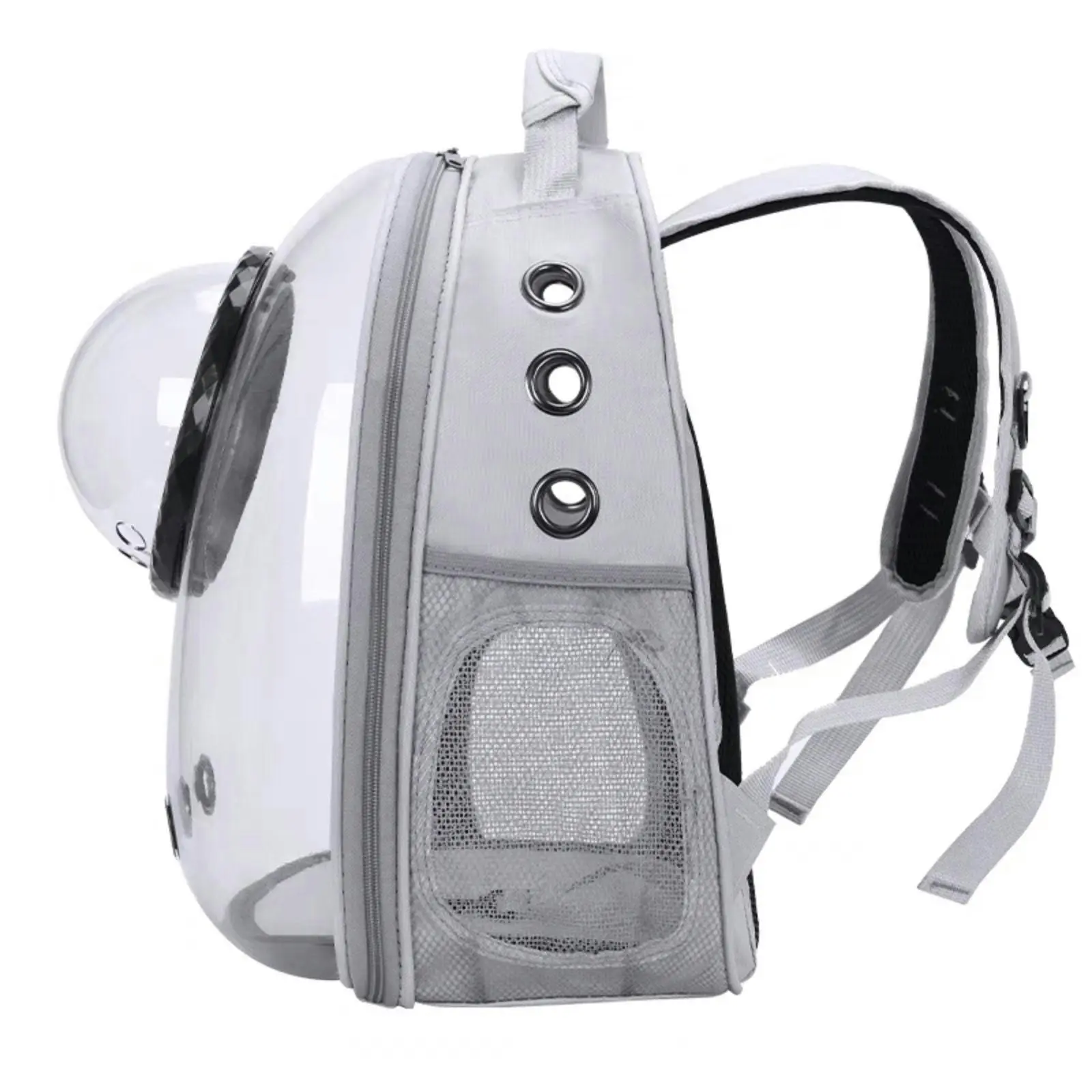 Floofi Expandable Space Capsule Backpack Pet Cat Puppy Bag (Grey)