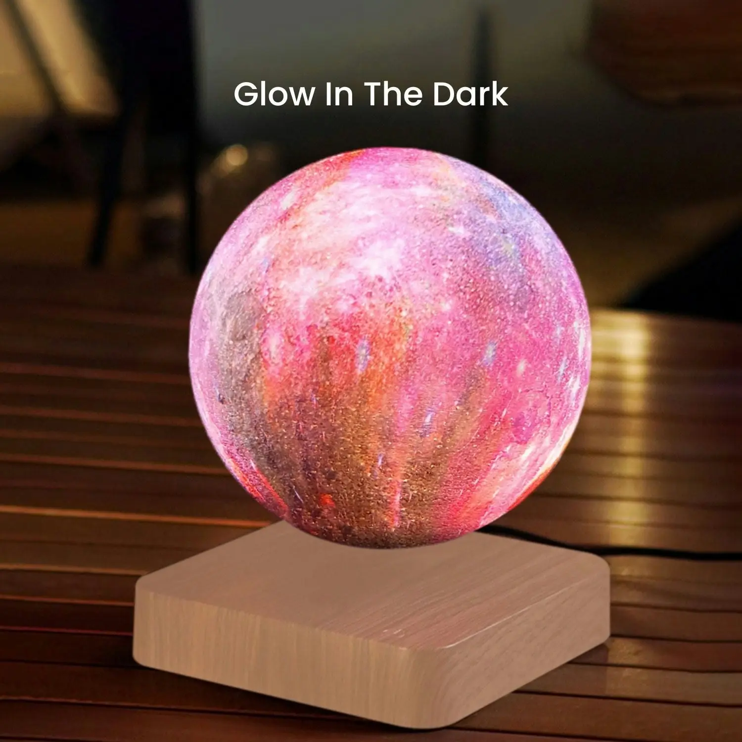 Gominimo Magnetic Levitating Galaxy Moon Table Lamp Home Decor Floating Light