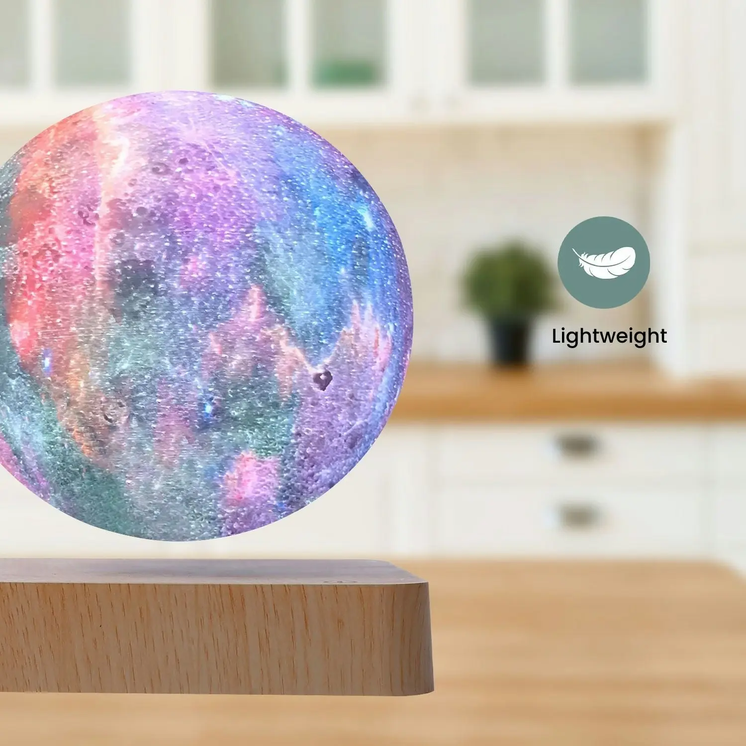 Gominimo Magnetic Levitating Galaxy Moon Table Lamp Home Decor Floating Light