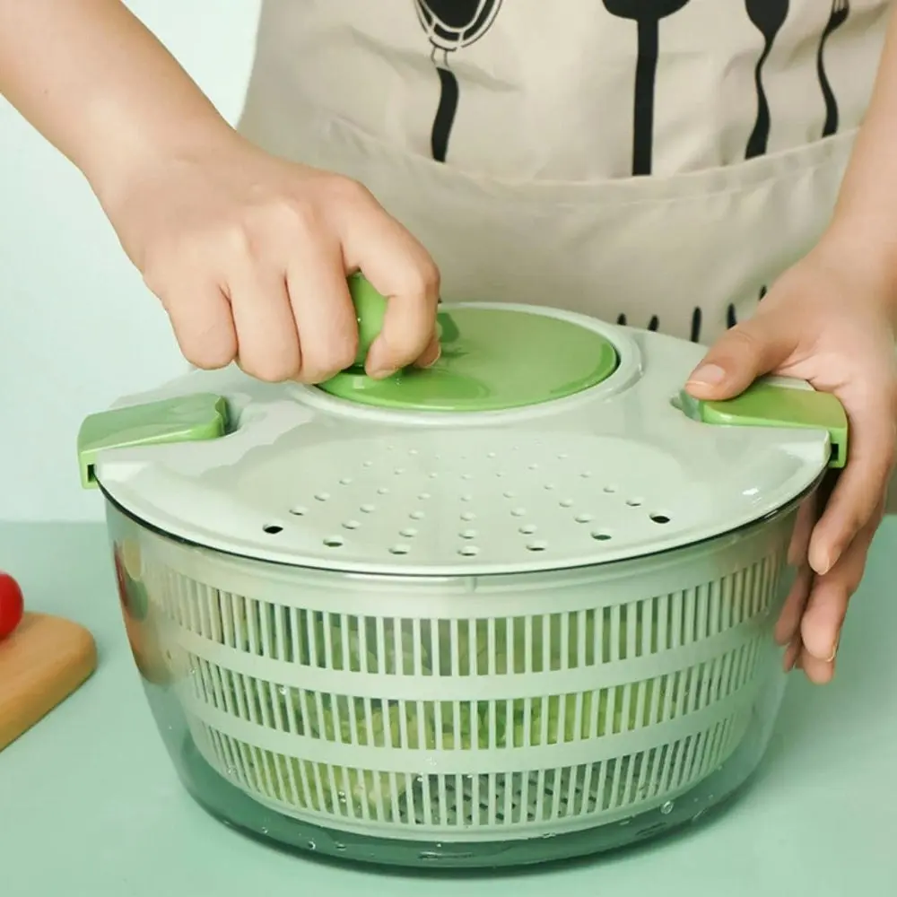 Gominimo 3-in-1 Multifunctional 4L Salad Spinner Easily & Quickly -Avocado Green