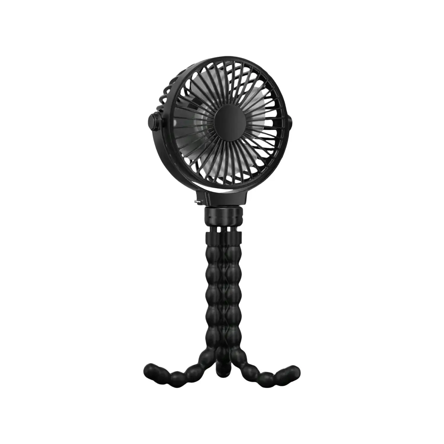 Gominimo Portable 5000mAh Rechargeable Clip Fan Rotatable Flexible Tripod Black