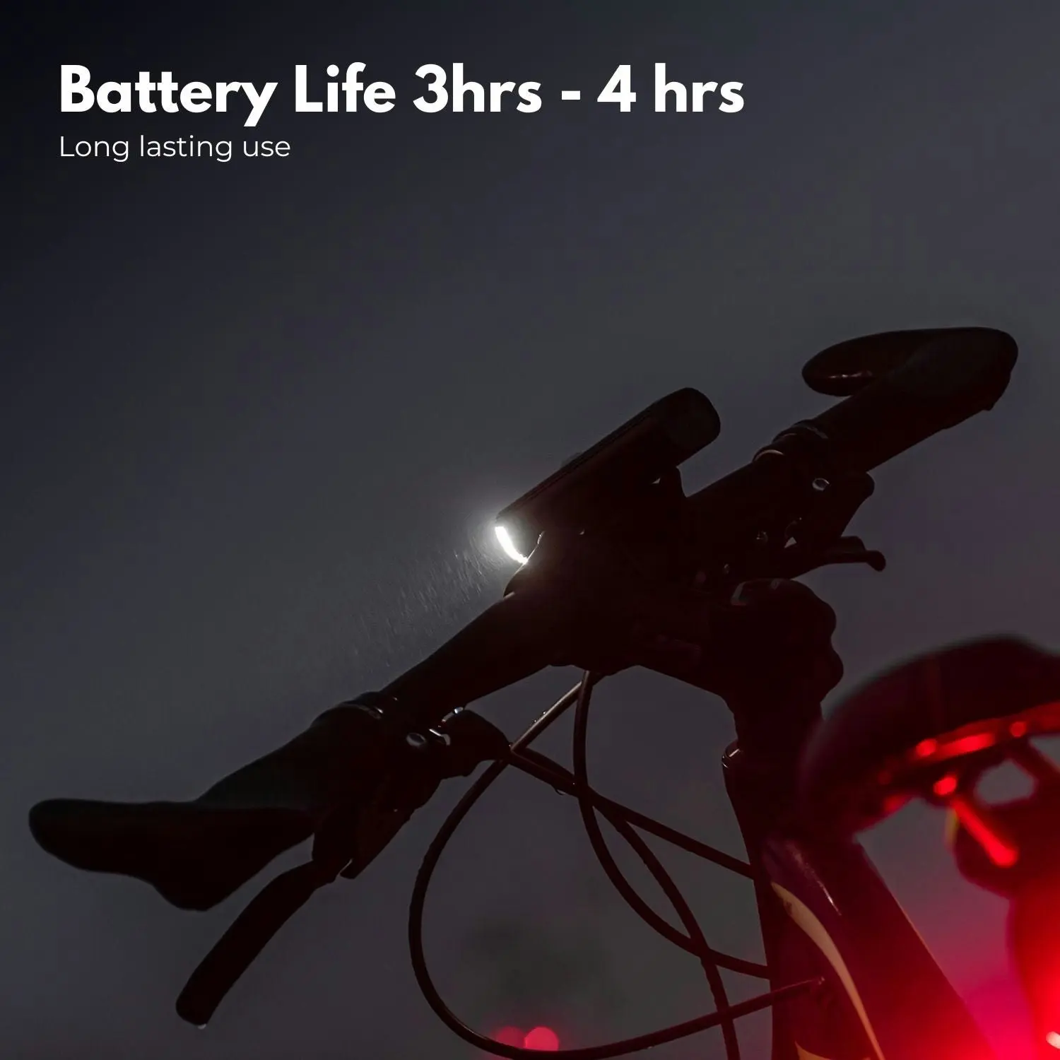 Kiliroo USB Rechargeable Bicycle Bike Light with Tail Light Waterproof 2 Bulbs