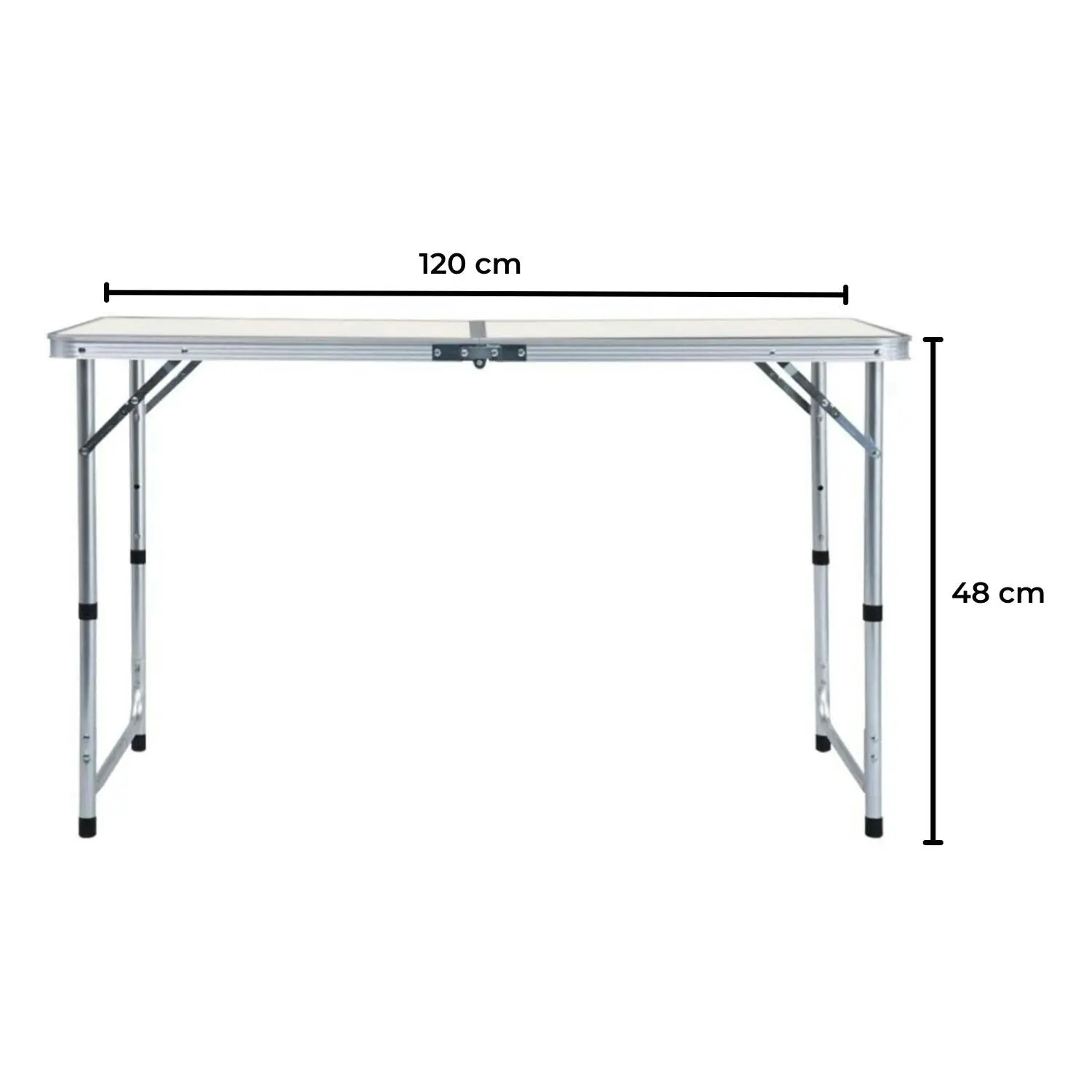 Kiliroo Folding Portable Camping Table Outdoor Picnic 120cm Silver with 4 Chair