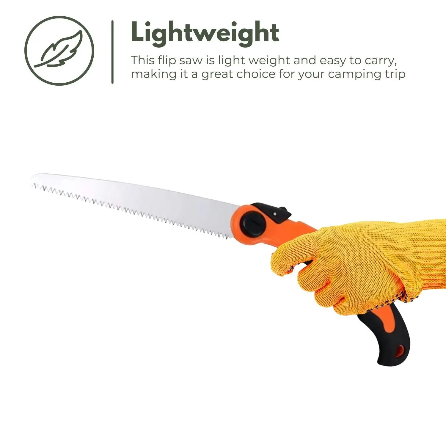 Kiliroo Camping Flip Saw 8-Inch Blade Wood Cutter Foldable Pruning Hand Saw