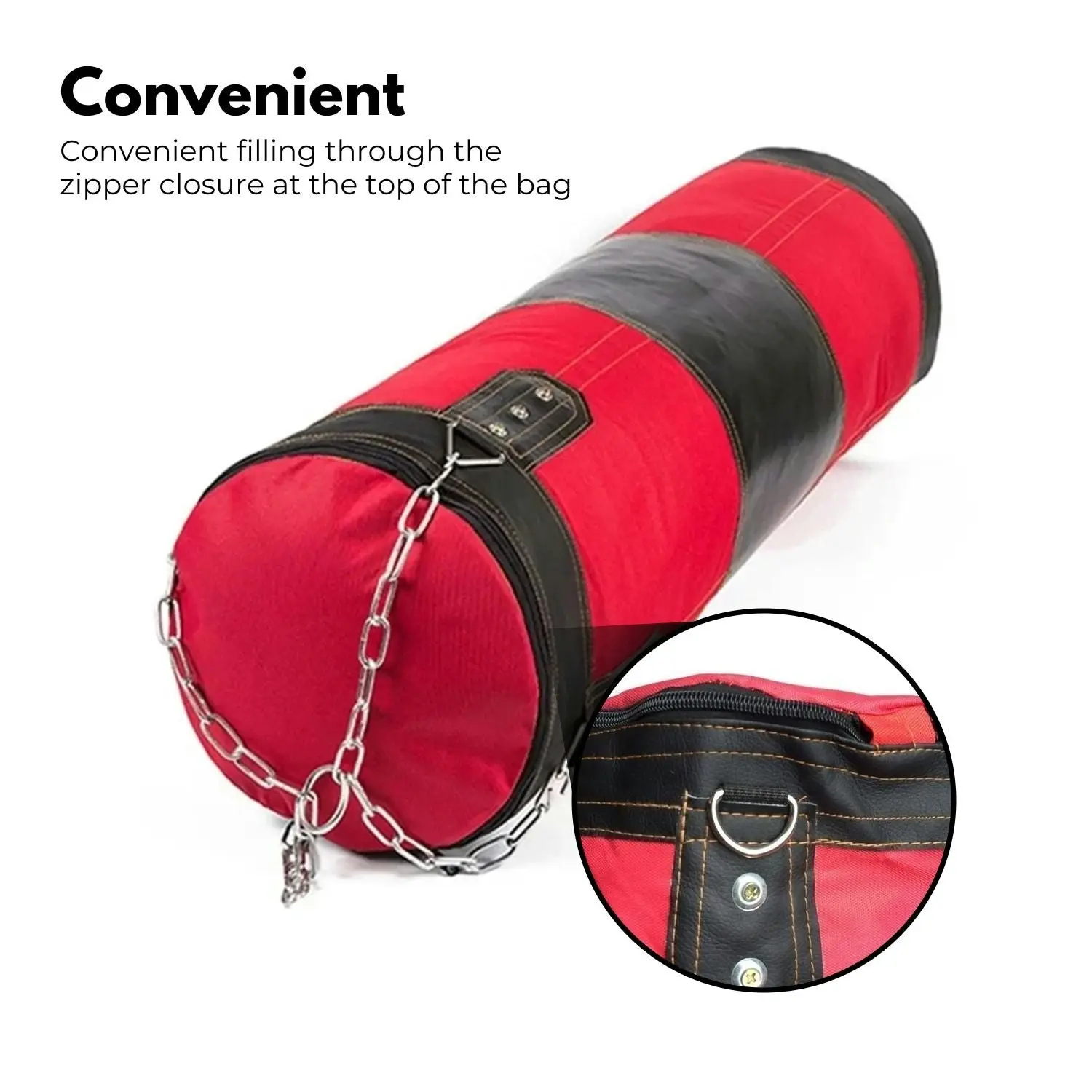 Verpeak 100cm Hanging Punching Bag Set Boxing Bag Home Gym Training Kickboxing Karate