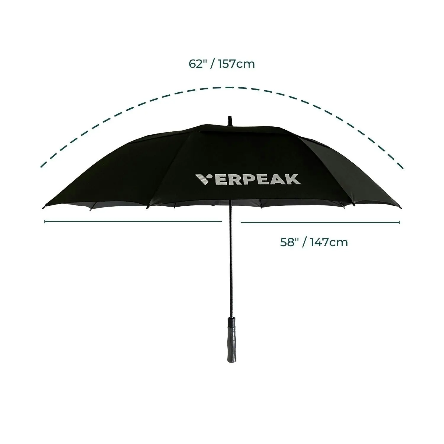 Verpeak Large Heavy Duty 62 Inch Golf Umbrella - Black