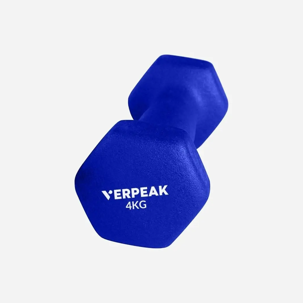 2pcs Verpeak 4kg Exercise Fitness Gym Workout Weights Neoprene Dumbbell - Blue