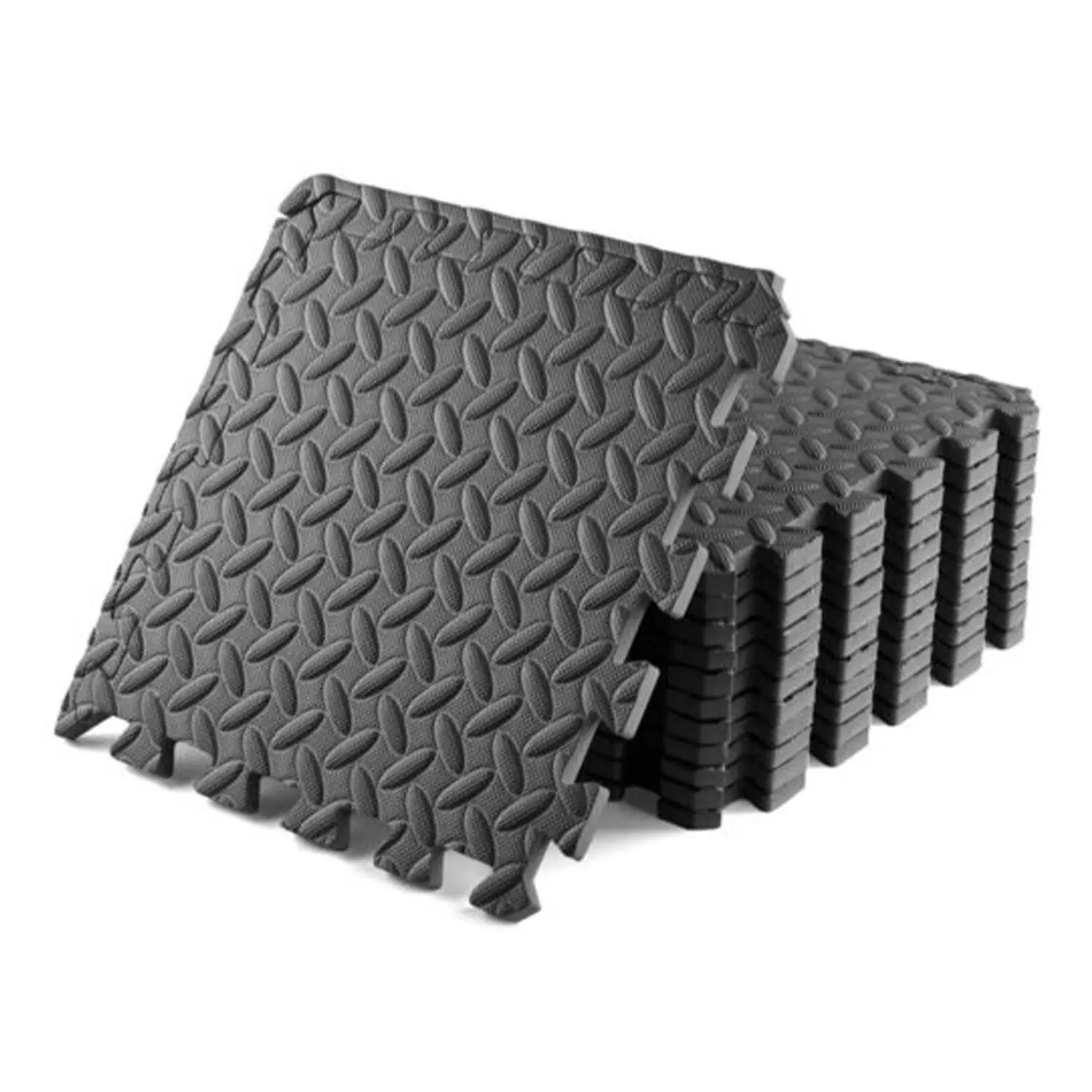 Verpeak 30 Tiles EVA Fitness Home Yoga Gym Interlocking Floor Puzzle Mat Black