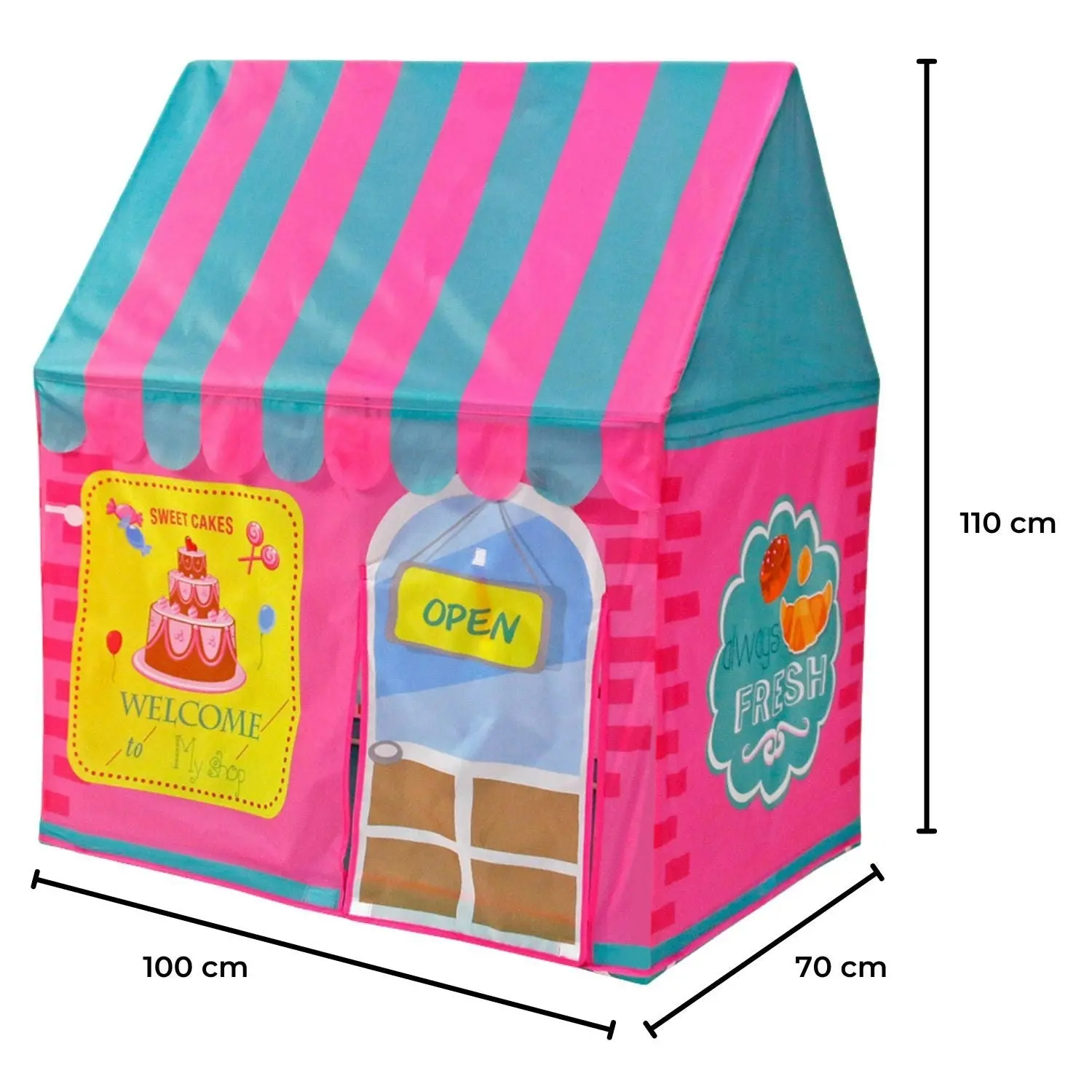 Gominimo Kids Play Tent Dessert House Toys Secure Stability Playhouse Pink