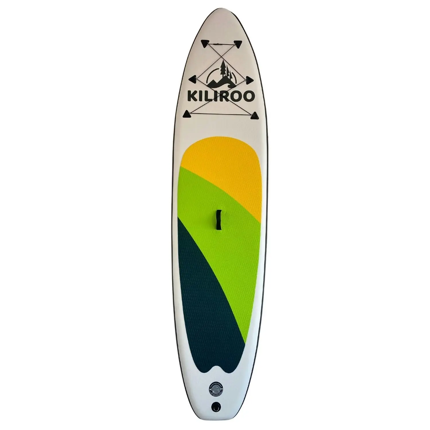 Kiliroo Inflatable Stand Up Paddle Board SUP Surfboard Yellow, Green & Black