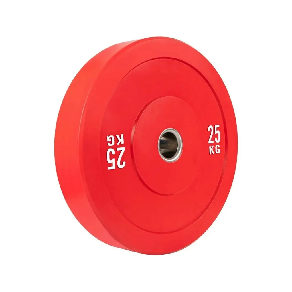 Verpeak Colour Coded Bumper Weight Plate For Olympic Weightlifting 25kg Red