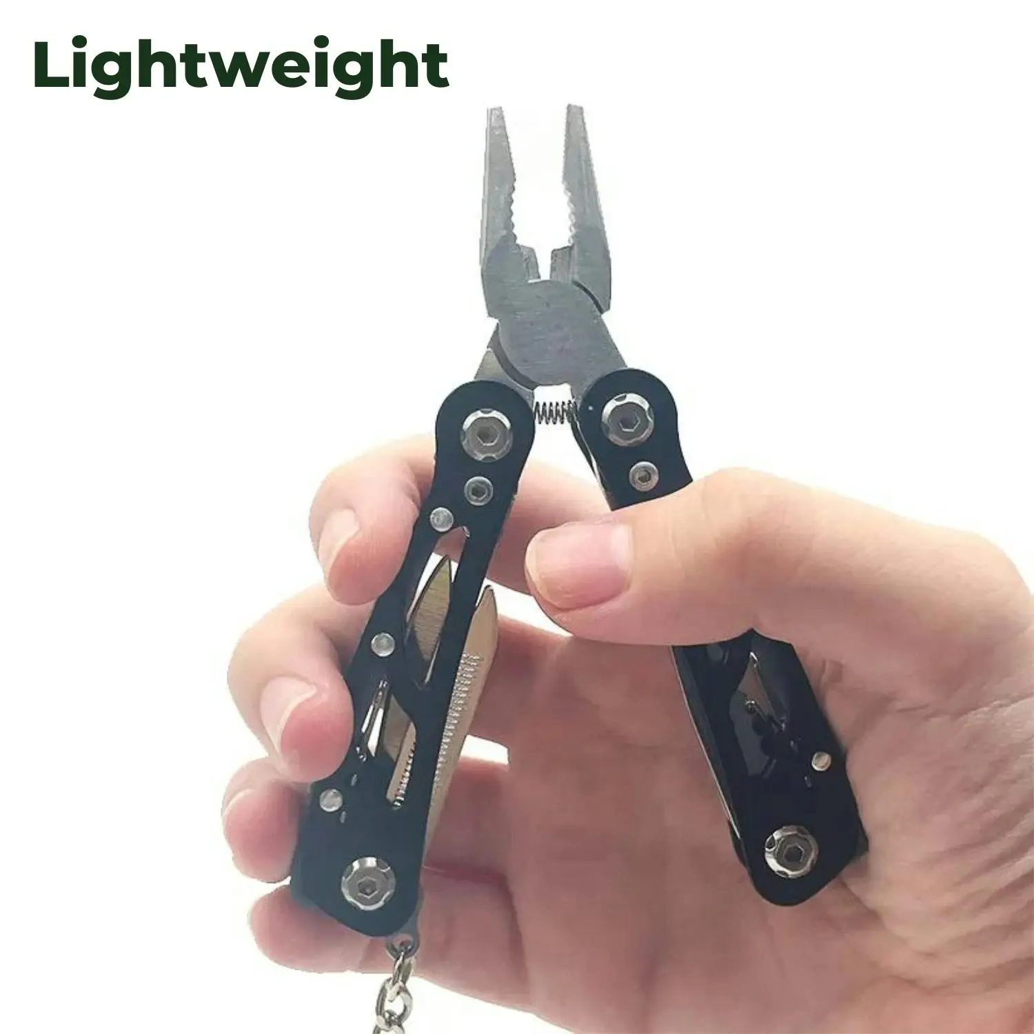 Kiliroo Multi Purpose Camping Pocketknife Multitool 13-in-1 Kit Lightweight Black