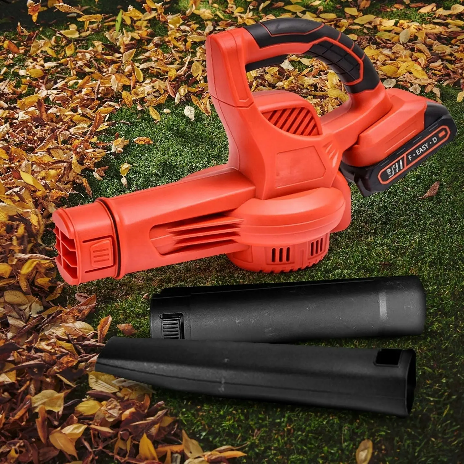 RYNOMATE 21V Cordless Garden Leaf Blower Lithium Electric Battery Nozzle 2-Speed