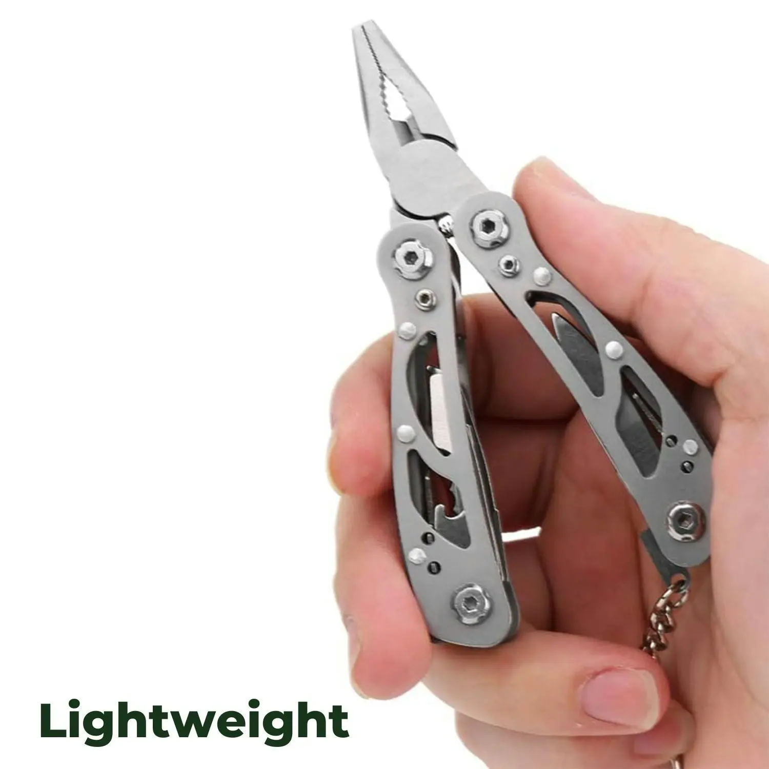 Kiliroo Multi Purpose Camping Pocket Knife Multitool 13-in-1 Kit Lightweight Silver