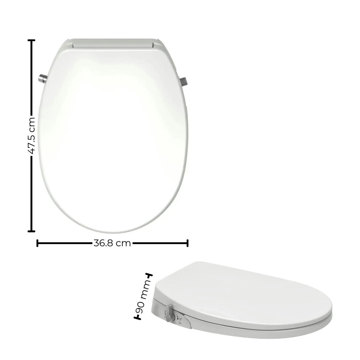 Amirra Non-electric Anti-Siphon Bidet Toilet Seat - White