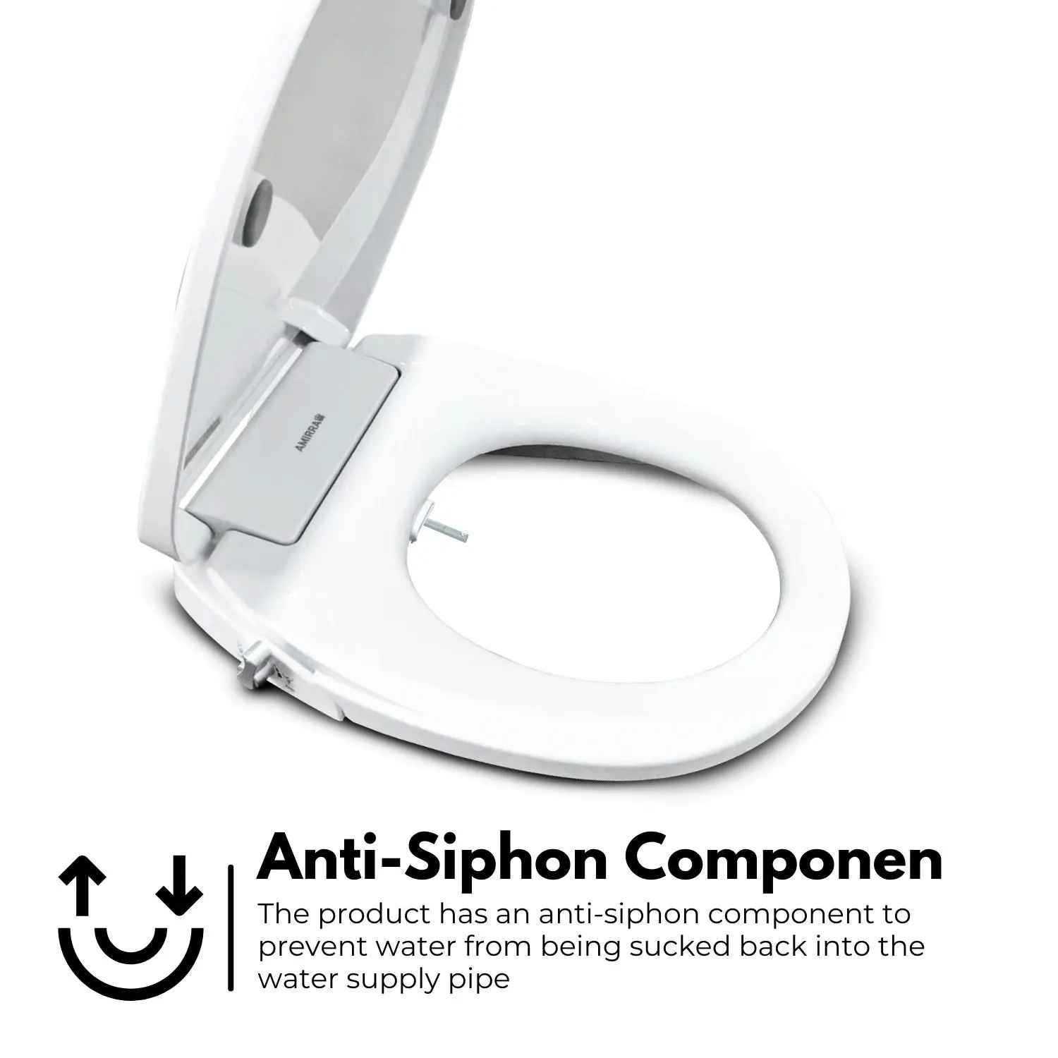 Amirra Non-electric Anti-Siphon Bidet Toilet Seat - White