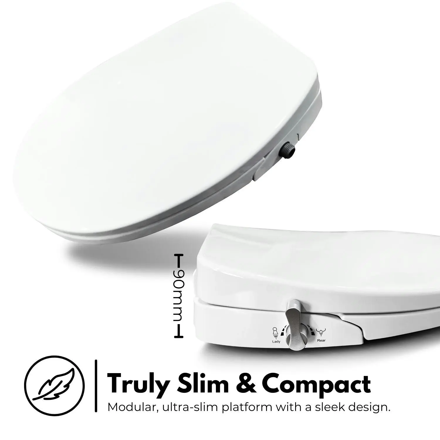 Amirra Non-electric Anti-Siphon Bidet Toilet Seat - White