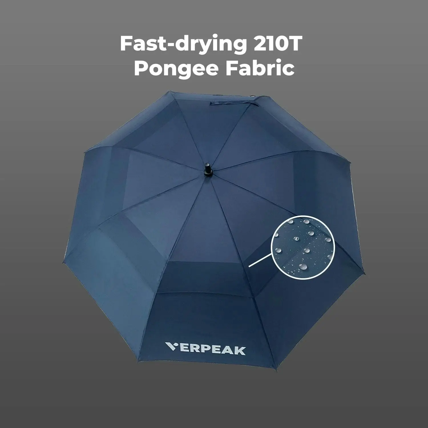 Verpeak Ultra Large Golf Umbrella 62" 210T Pongee Micro-weave Fabric Blue