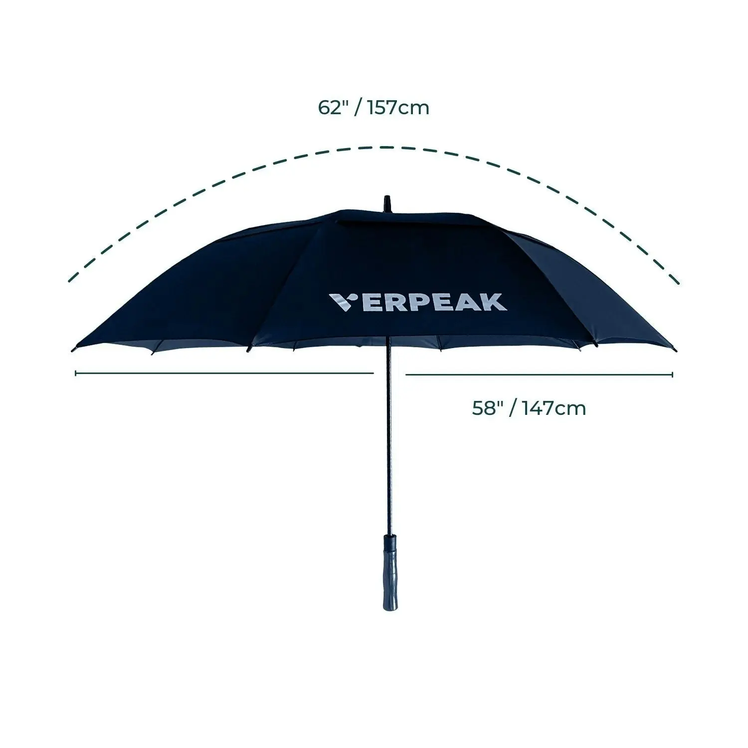 Verpeak Ultra Large Golf Umbrella 62" 210T Pongee Micro-weave Fabric Blue