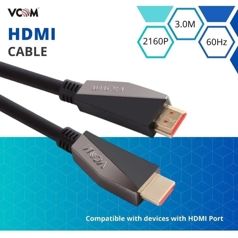 HDMI Cable V2.0 3M Ultra HD 4K 1080p High Speed with Ethernet Metal Plug Wire