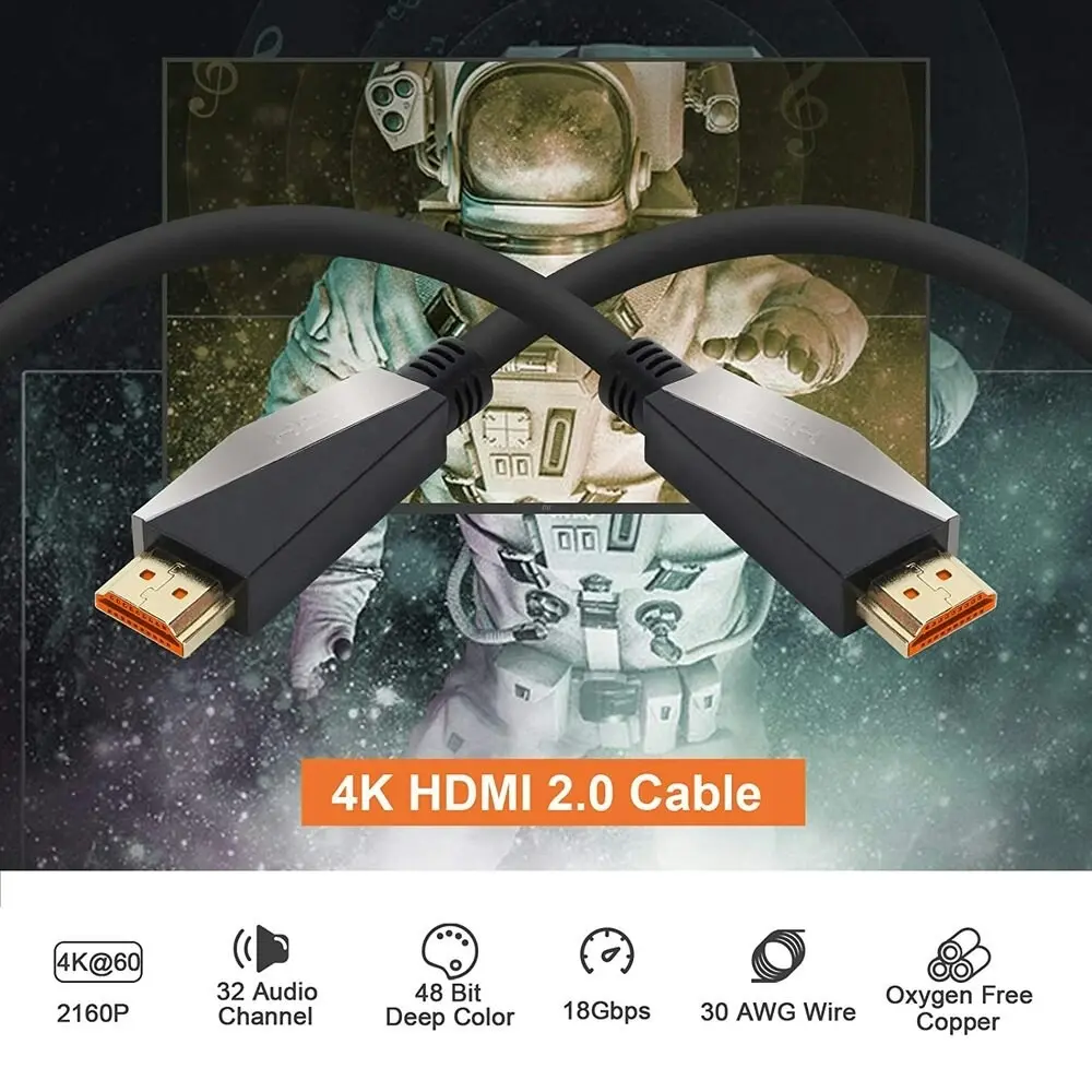 HDMI Cable V2.0 3M Ultra HD 4K 1080p High Speed with Ethernet Metal Plug Wire