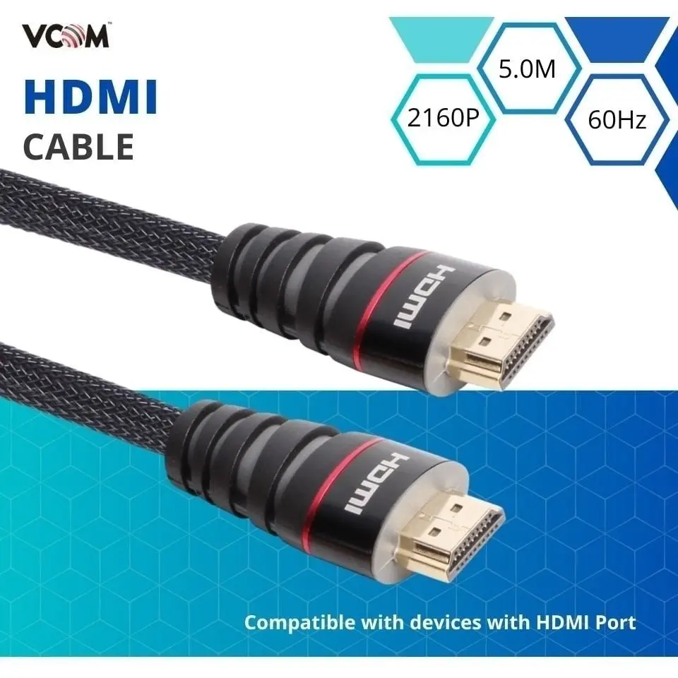 5M High Speed HDMI Cable V2.0 Ultra HD 4K 2160p 1080p Nylon Braided Wire