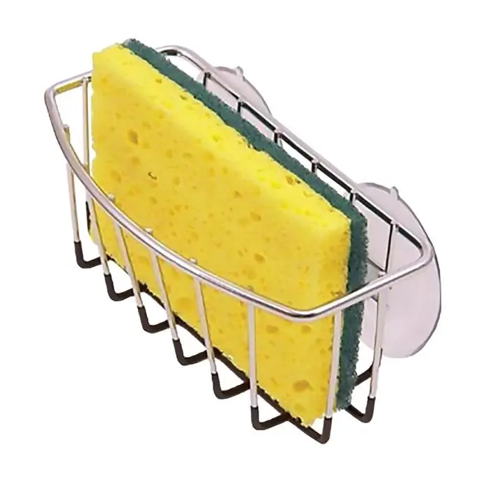 Madesmart High-quality Rust-free Solution D.line Sponge Caddy Chrome/pvc With Suction Cups - White