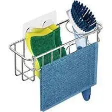 Madesmart High-quality Rust-free Solution D.line Sponge Caddy Chrome/pvc With Suction Cups - White