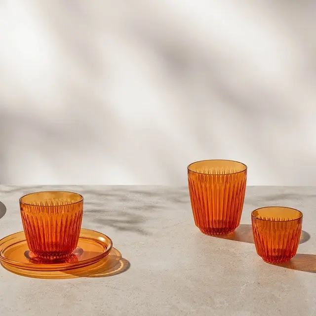 Huskee 3oz Renew Saucer 4-pack Amber HT03SA24-R