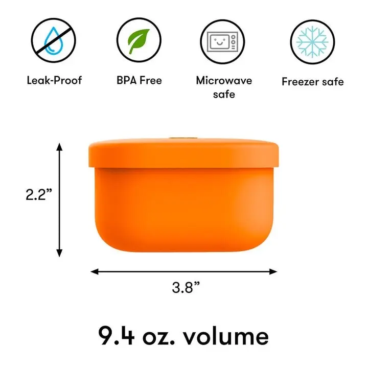 Omie 280ML Omiesnack Silicone Container Orange 8655OE