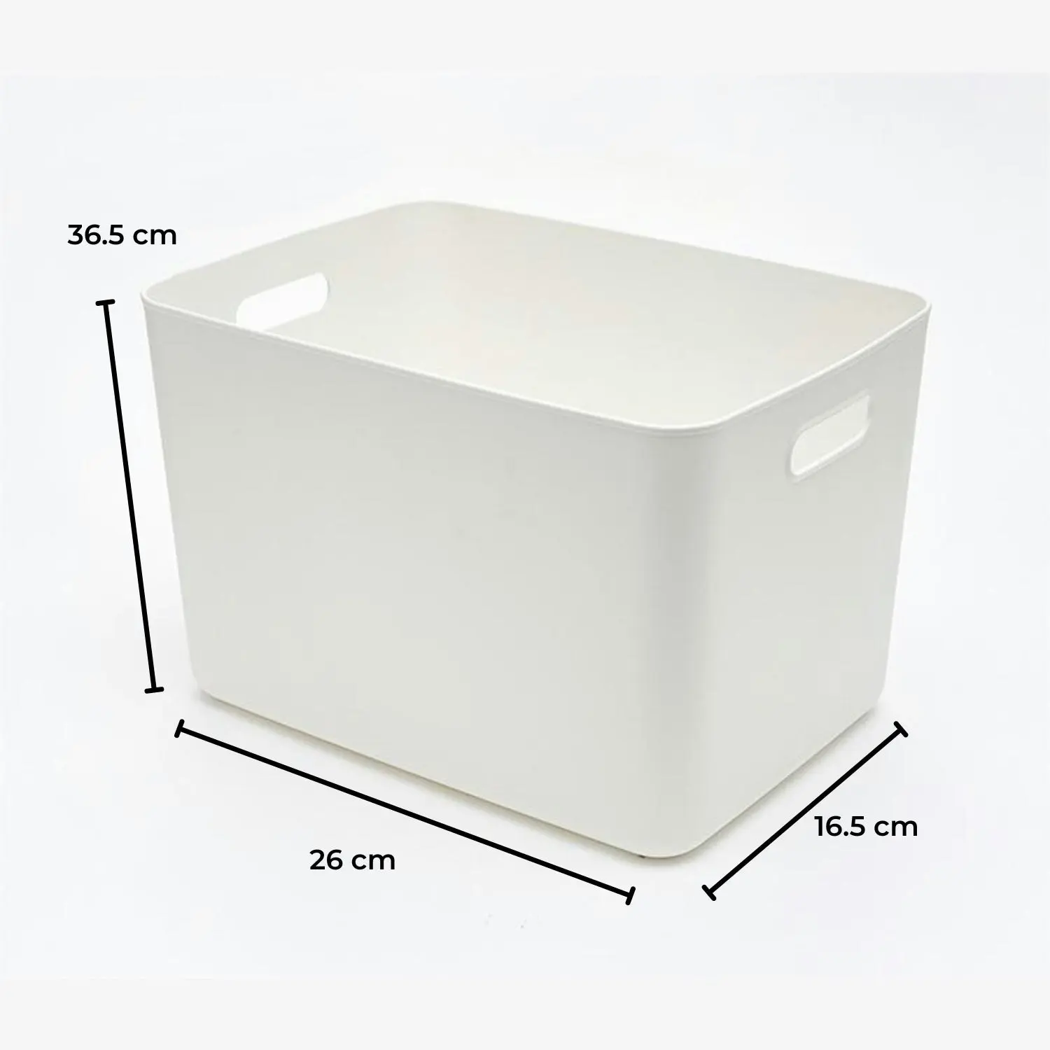 6pcs Gominimo Perfect for Toys, Pantry Snacks, and Accessories Home Organization Set - 2x30L, 2x15L, 2x7L Storage Bins with 4 Lids - White