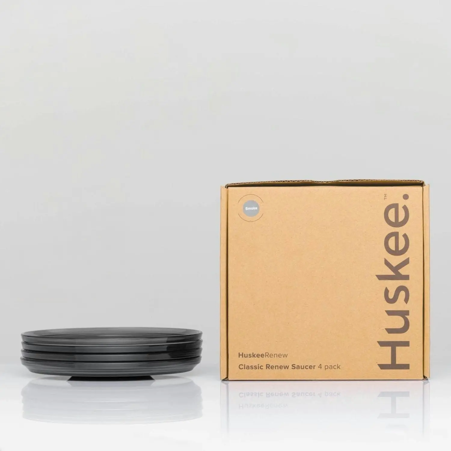 Huskee Classic Saucer 4 pack per box smoke colour