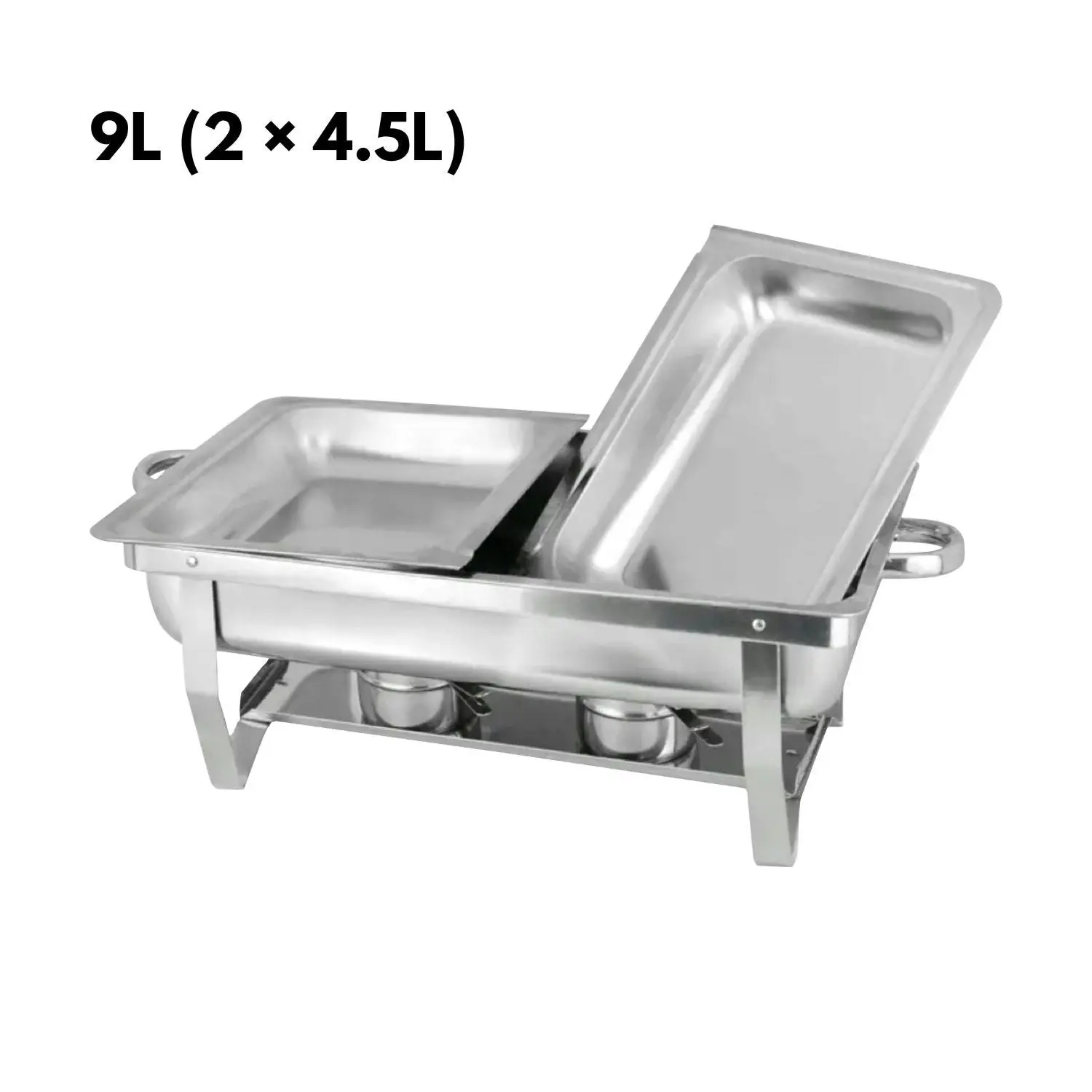 Gominimo Stainless Steel Dual Tray Chafing Dish Food Buffet Warmer