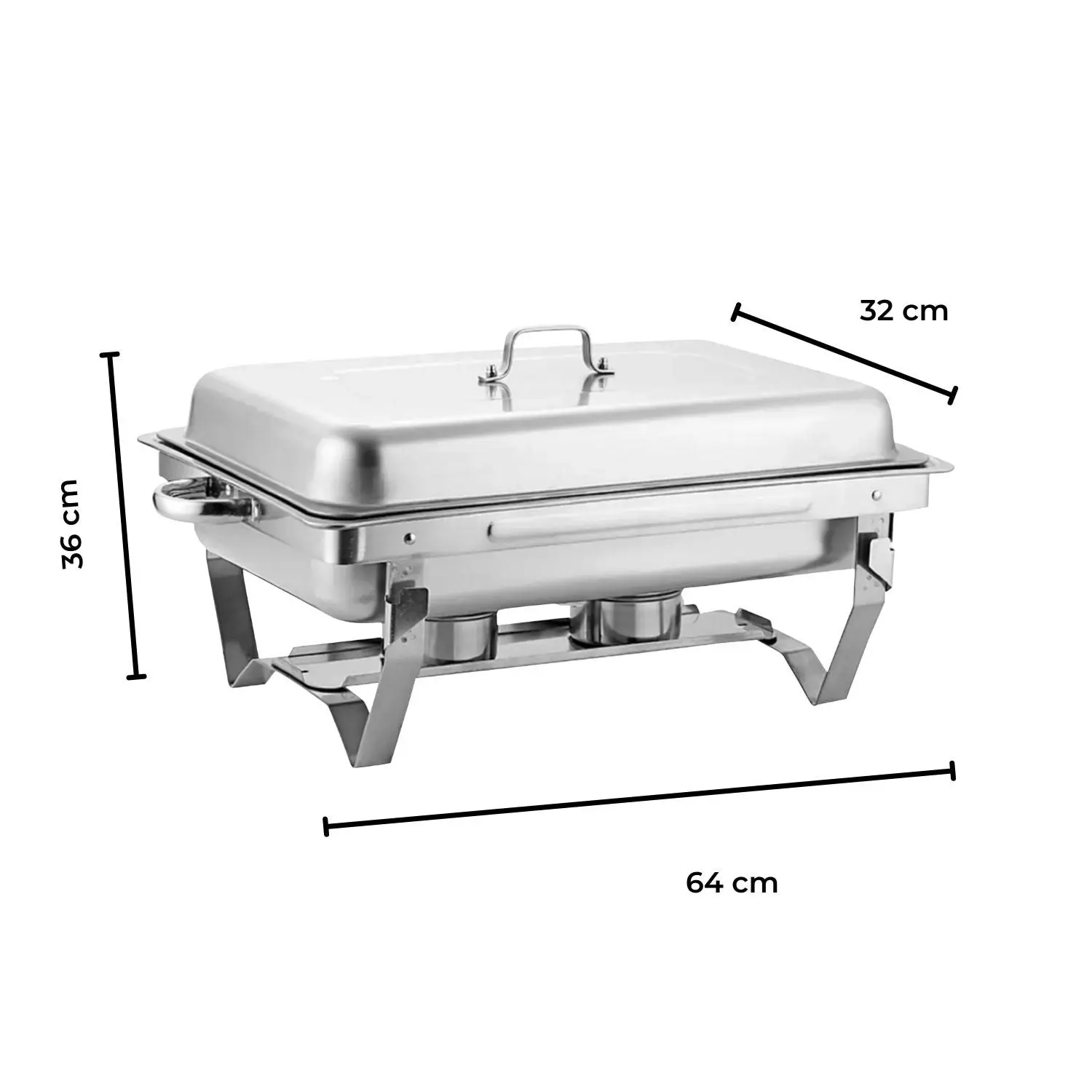 Gominimo Stainless Steel Dual Tray Chafing Dish Food Buffet Warmer