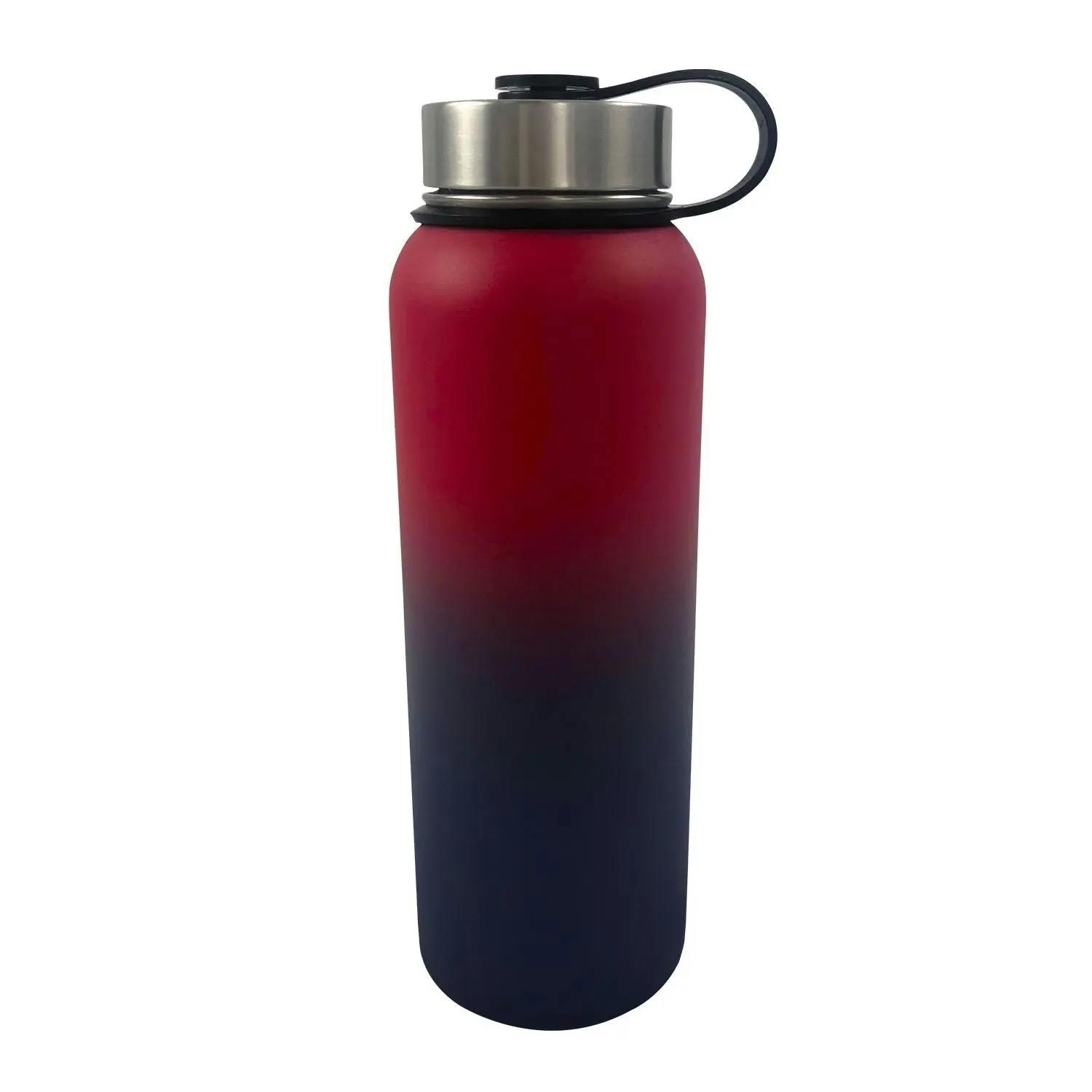 Verpeak 40oz Vacuum Insulated Water Bottle 3 Lids Straw Red Purple