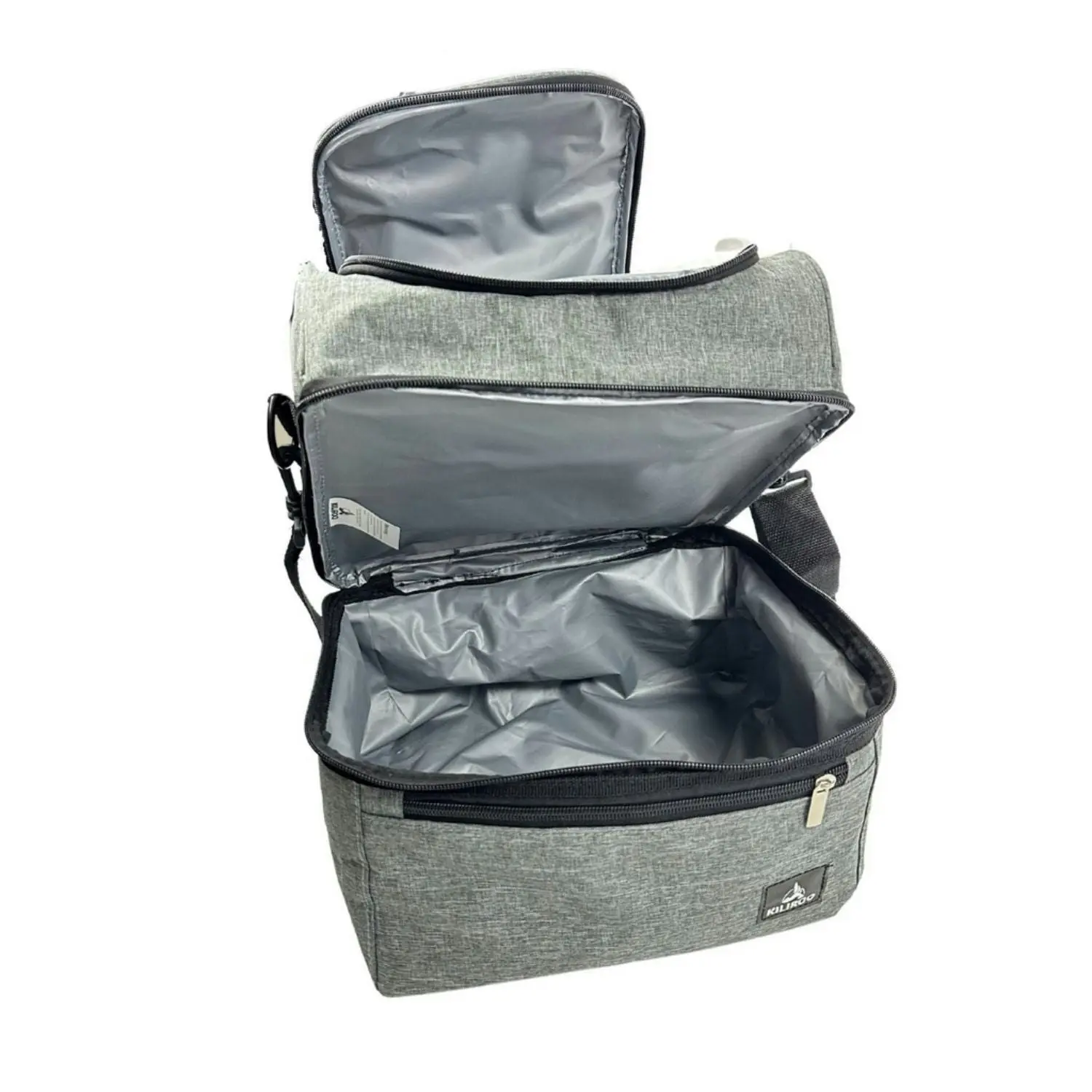 Kiliroo Insulated Cooler Lunch Bag 8-10L Portable Outdoor Picnic Container Grey