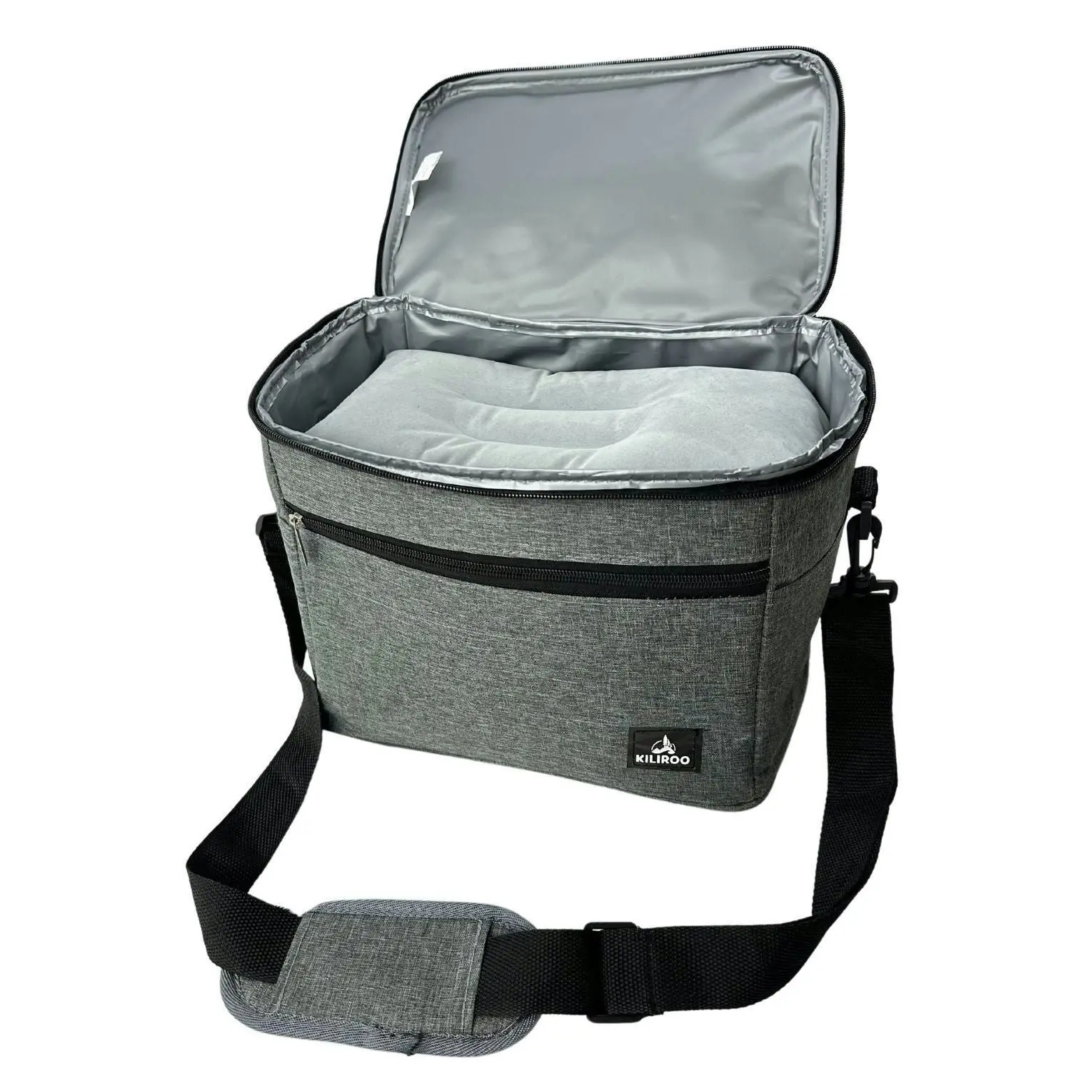 Kiliroo Insulated Cooler Lunch Bag 15L Portable Outdoor Picnic Container Grey