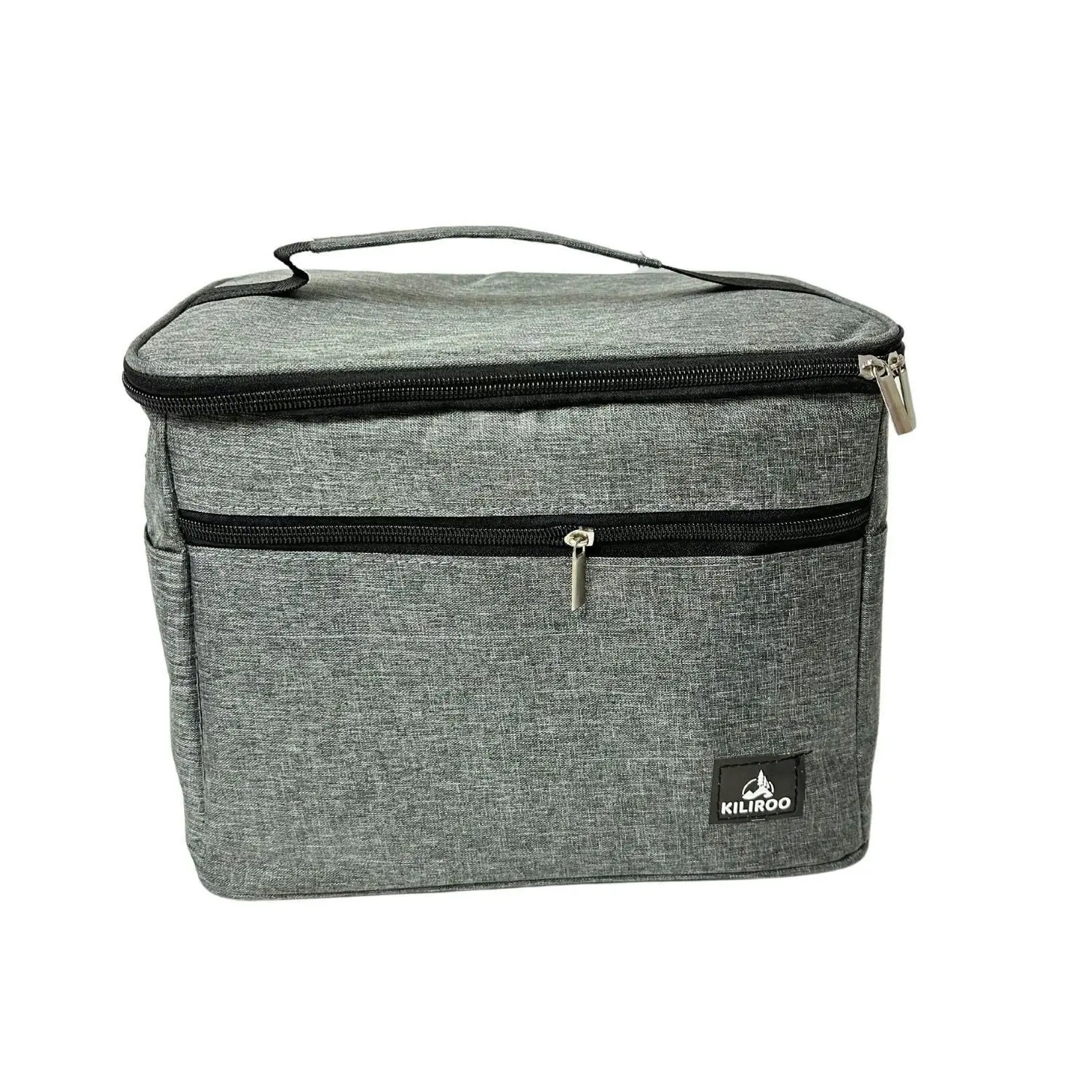 Kiliroo Insulated Cooler Lunch Bag 15L Portable Outdoor Picnic Container Grey