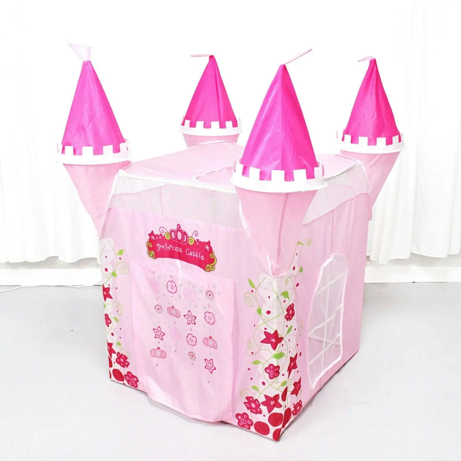 Gominimo Kids Play Tent Princess Castle Toys Elegant Breathable Playhouse Pink