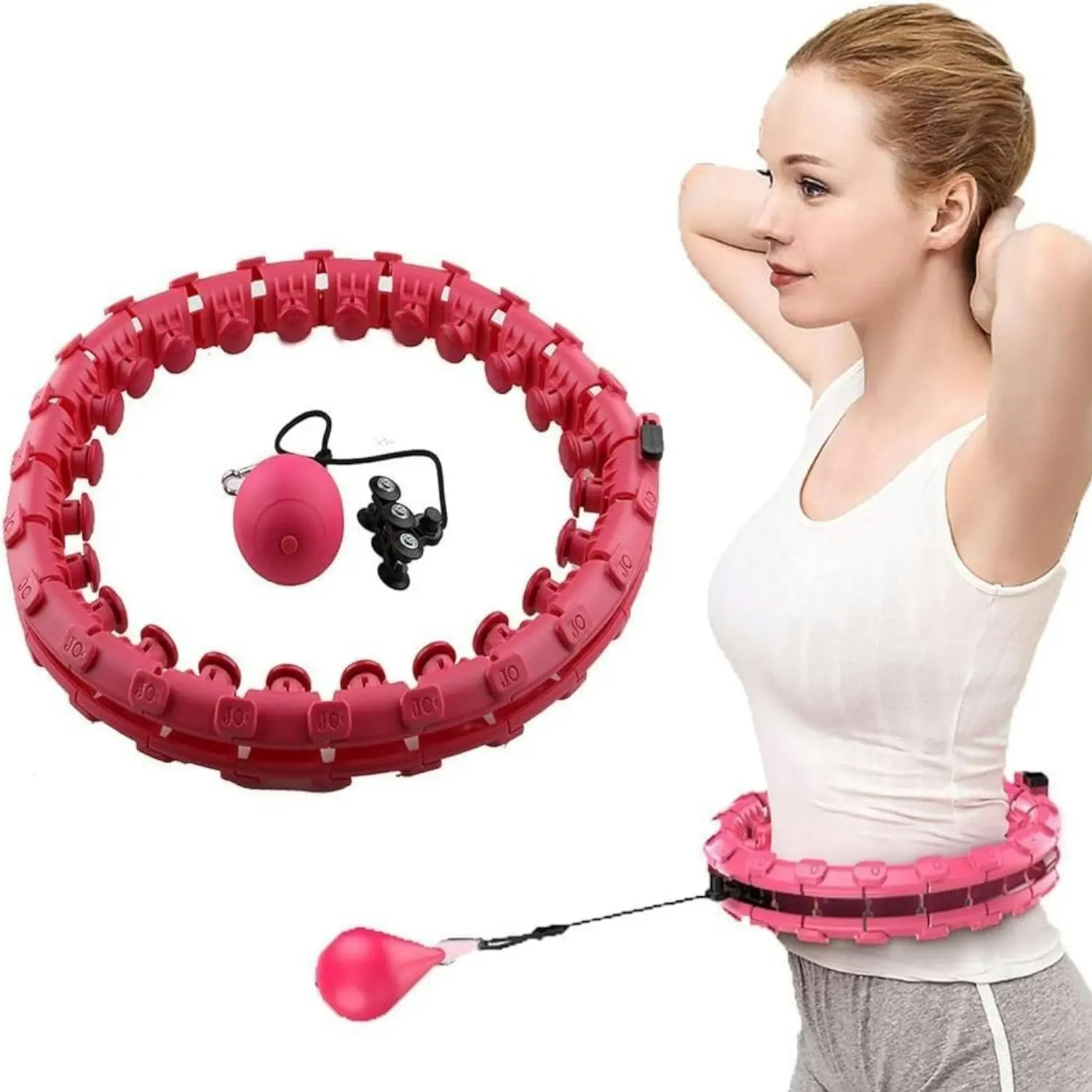 Verpeak Weighted 26 Knots Detachable Fitness Hula Hoop Weight Lose Exercise