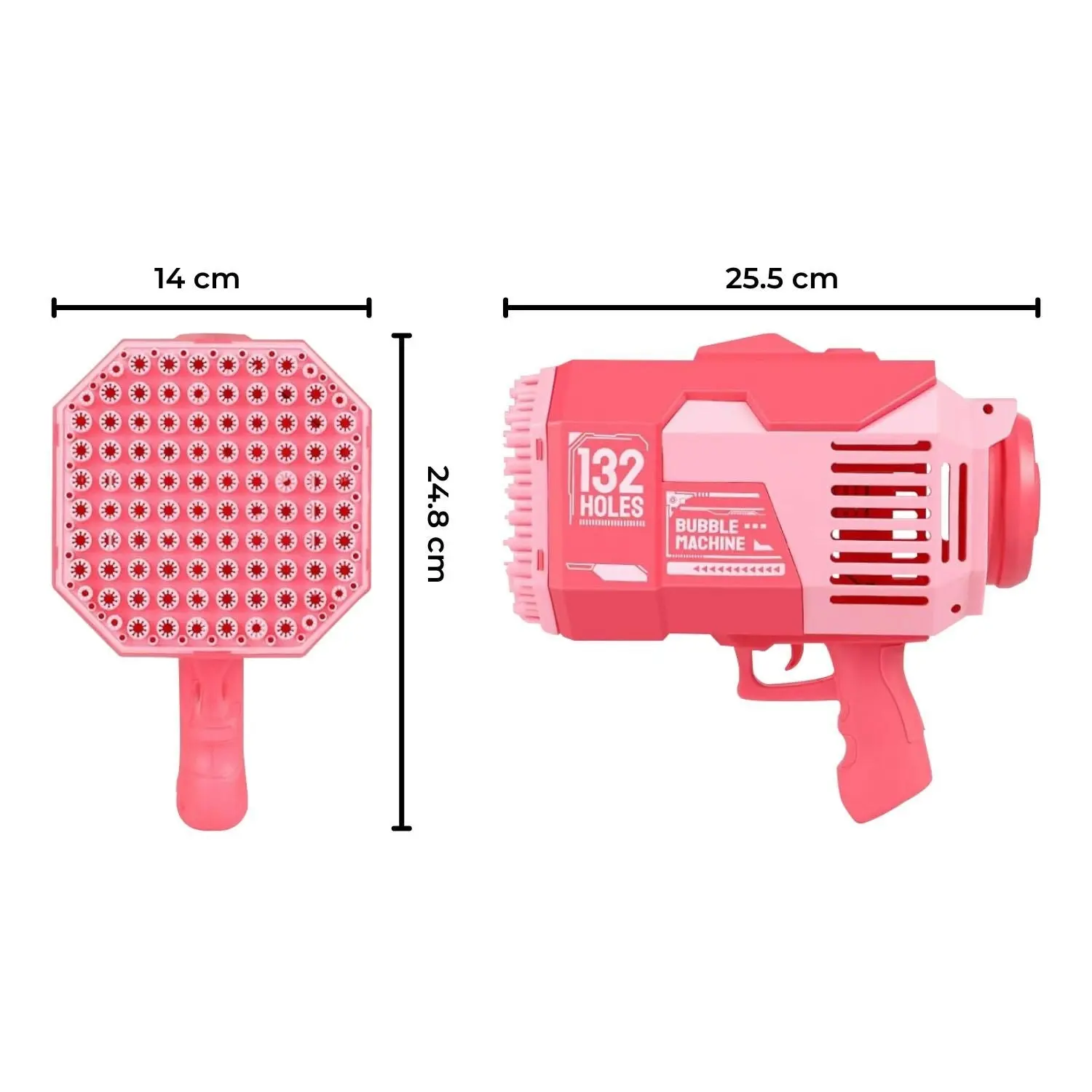 Gominimo 132 Holes Rechargeable Bubbles Machine Gun for Kids