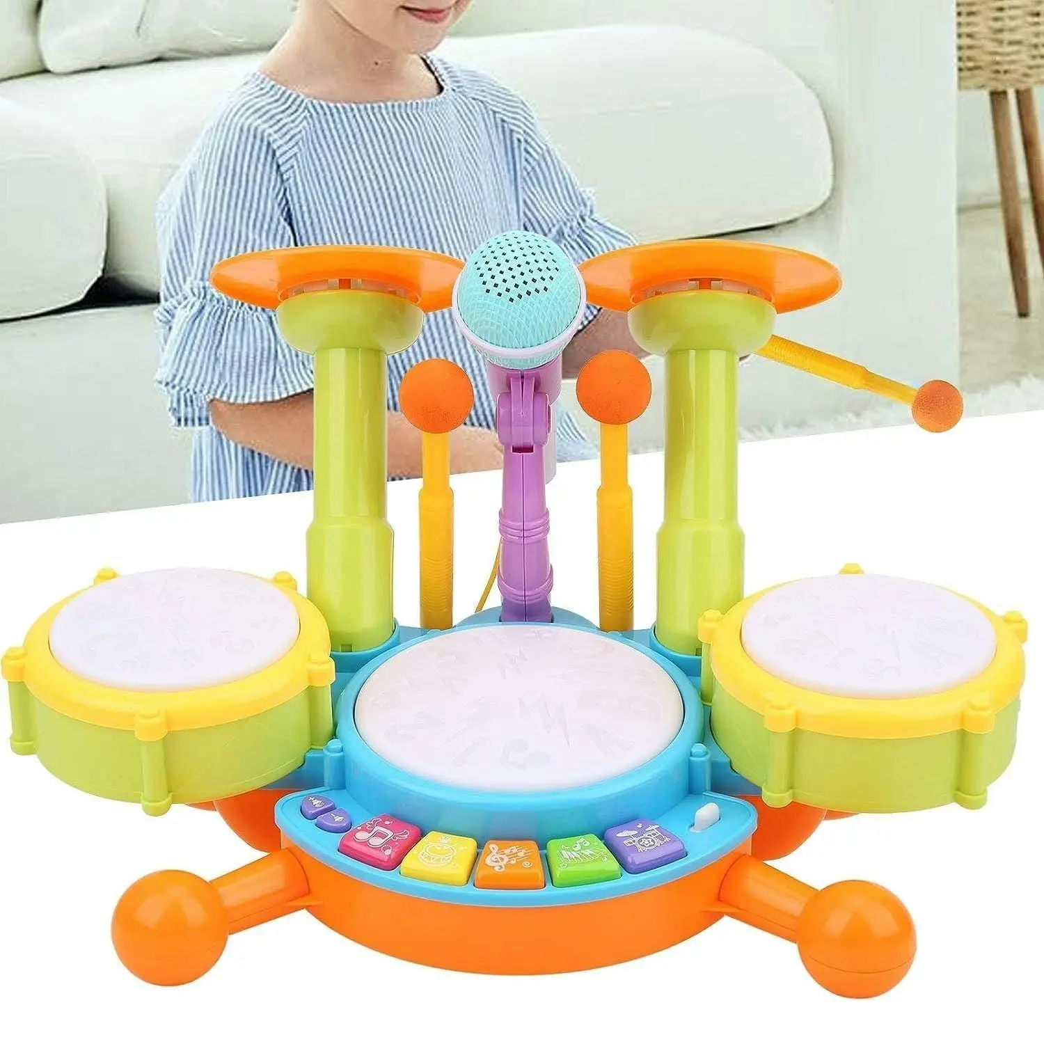 Gominimo Kids Musical Instrument Playset Basic Version Drum Toy Set